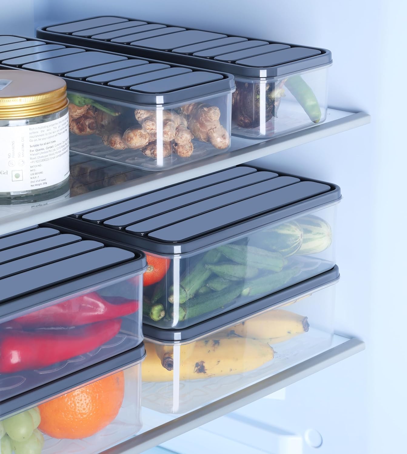Airtight food storage containers set