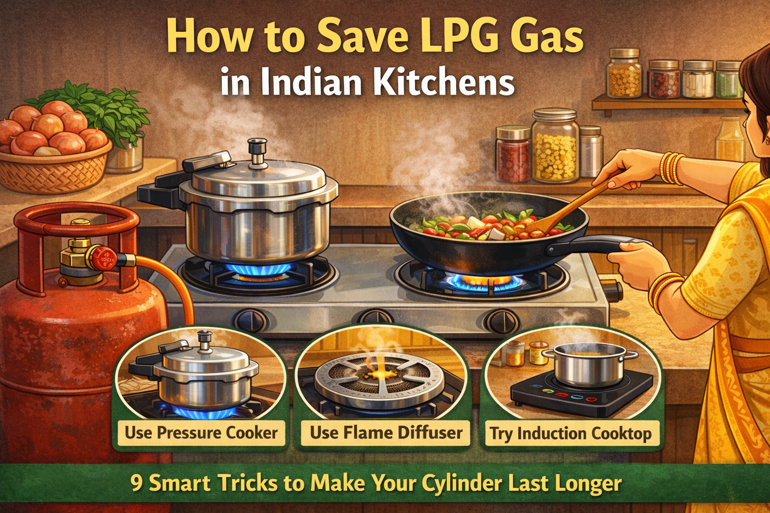 How to save LPG gas in Indian kitchens
