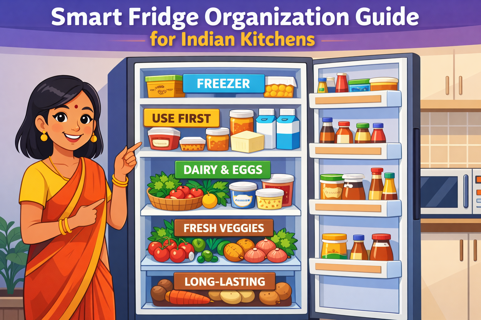 Fridge organization ideas for Indian kitchens 2026