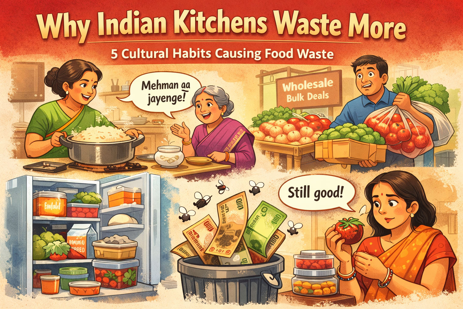 5 Indian kitchen habits causing food waste and money loss